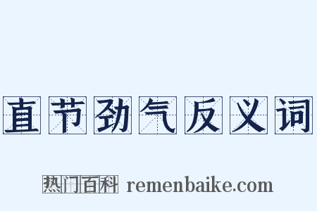 直节劲气反义词是什么意思的图片
